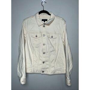 Talbots cream colored denim jacket size XL